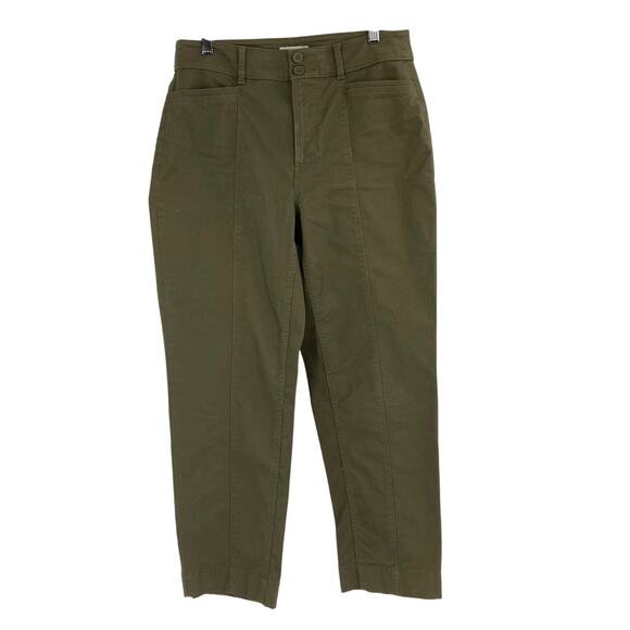Loft High Rise Straight Olive Green Jeans Women’s 6 28 - Picture 1 of 11